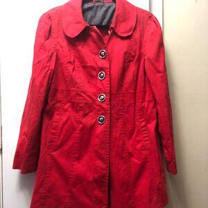 Womens Red Coat. Size Medium